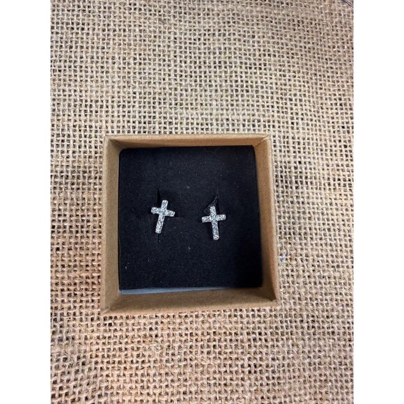 Dainty Crystal Cross Earrings In Gift Box For Women Or Teens - Picture 8 of 8